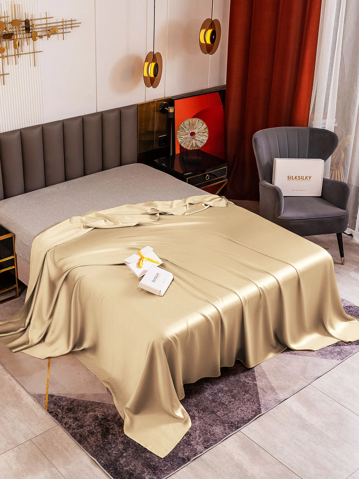 19Momme Mulberry Silk Seamless Flat Sheet - Image 48