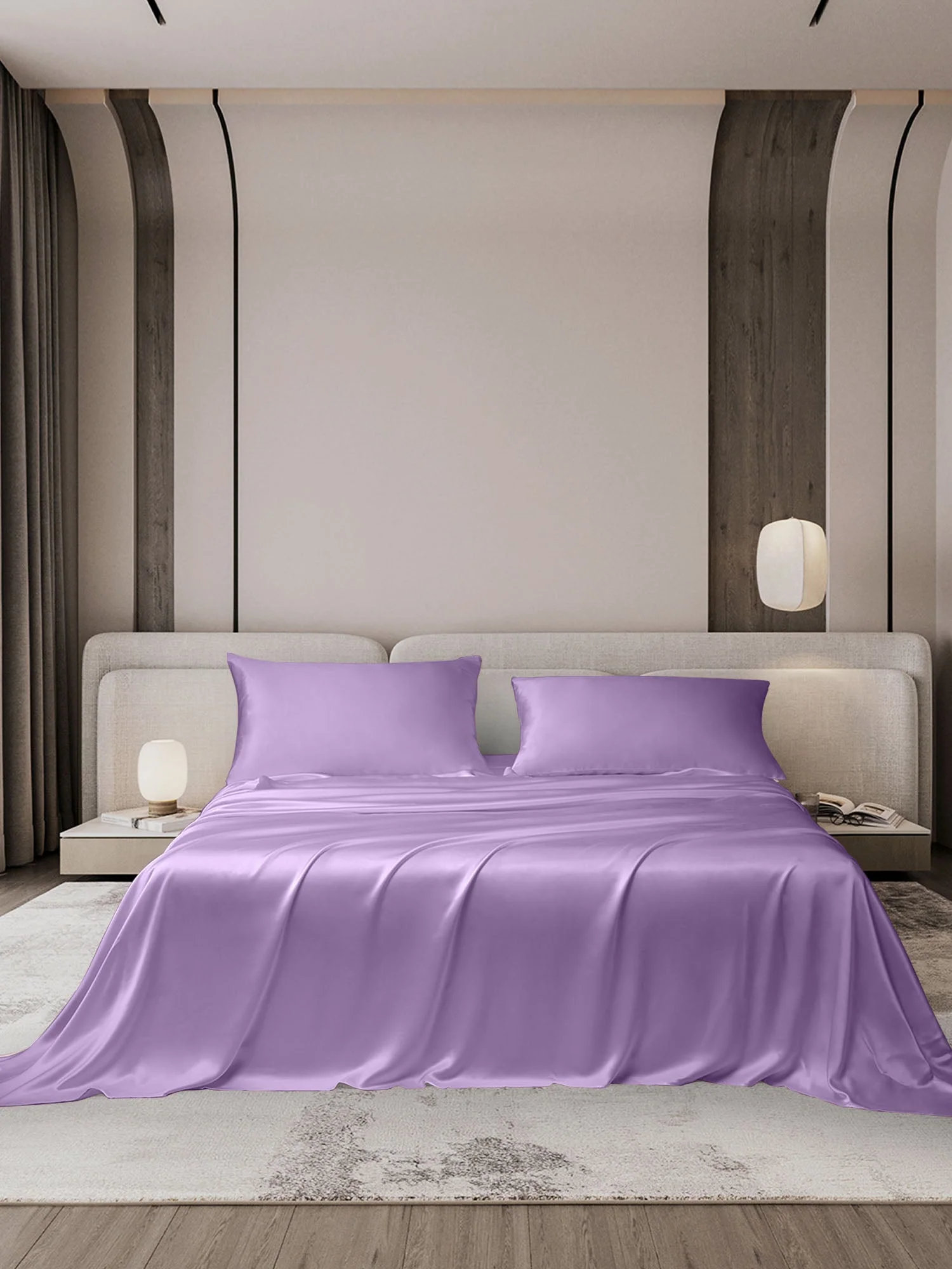 19Momme 3Pcs Silk Set Flat Sheet+2x Pillowcases - Image 78