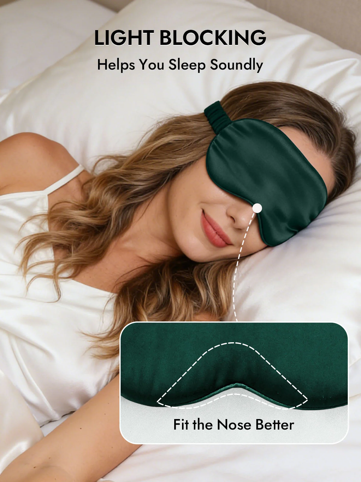 100% Mulberry Silk Sleep Eye Mask with Elastic Band - Image 17