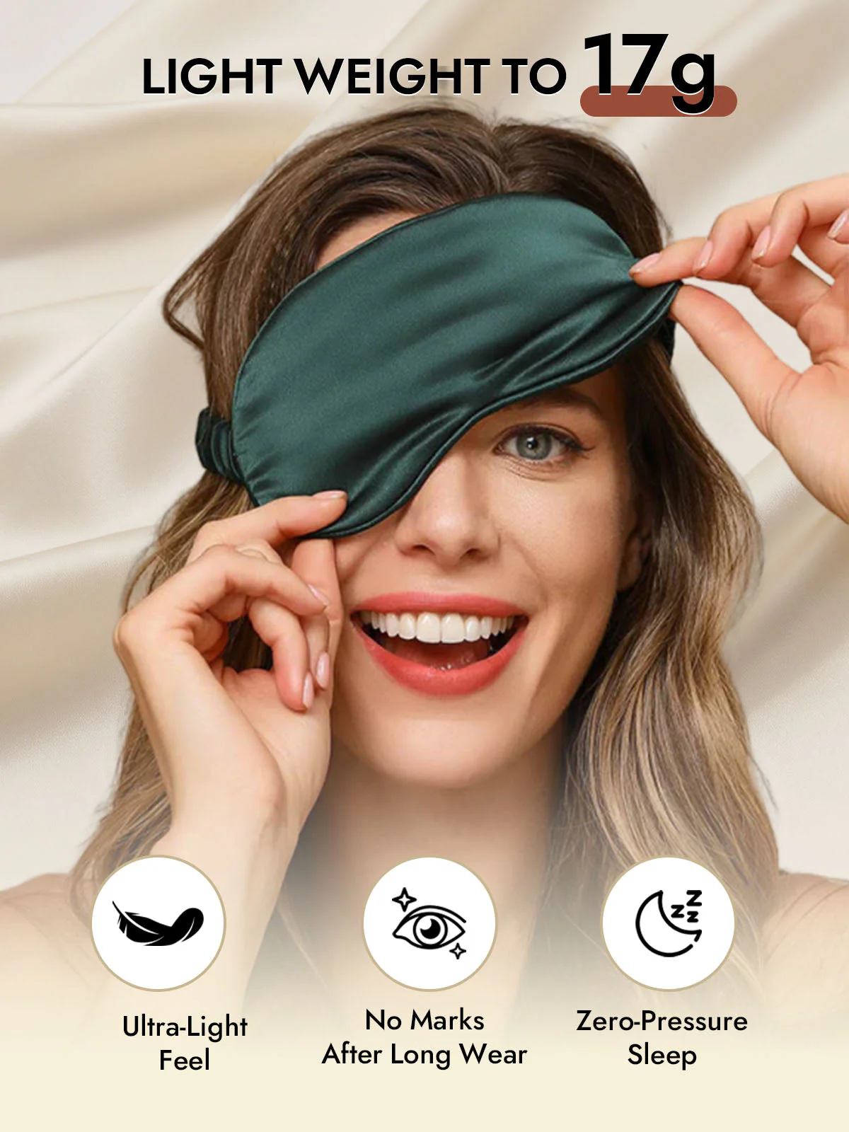 100% Mulberry Silk Sleep Eye Mask with Elastic Band - Image 19