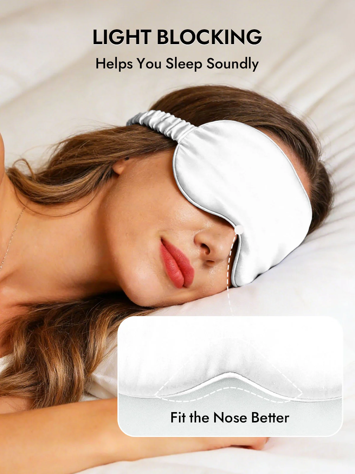 100% Mulberry Silk Sleep Eye Mask with Elastic Band - Image 24
