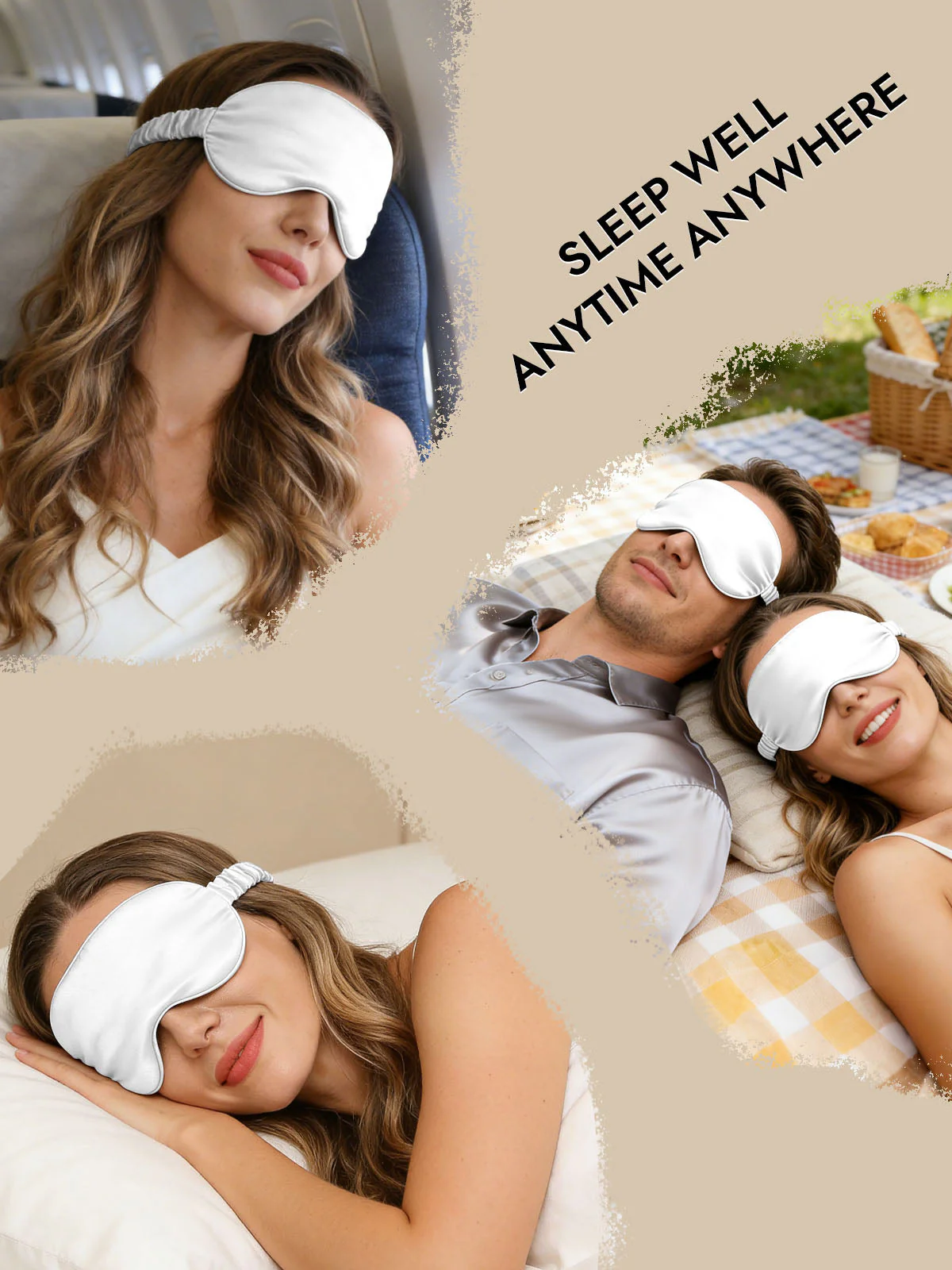 100% Mulberry Silk Sleep Eye Mask with Elastic Band - Image 28