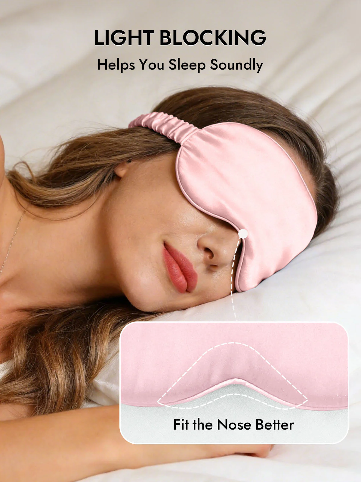 100% Mulberry Silk Sleep Eye Mask with Elastic Band - Image 31