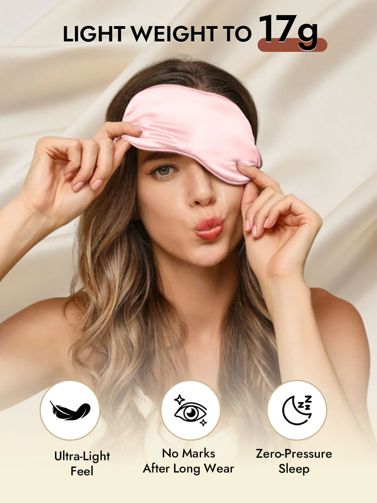 100% Mulberry Silk Sleep Eye Mask with Elastic Band - Image 33