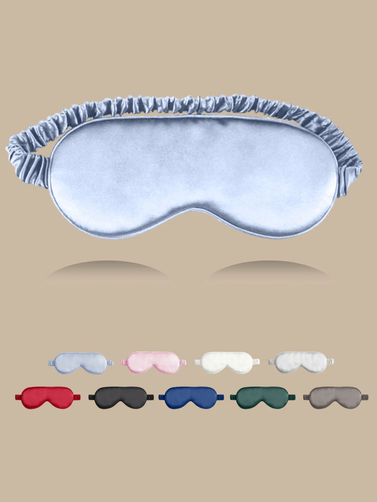 100% Mulberry Silk Sleep Eye Mask with Elastic Band - Image 36