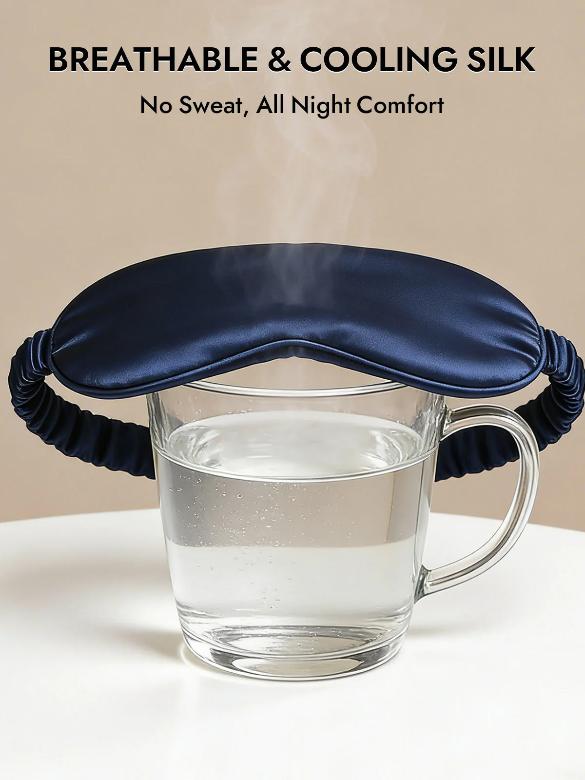 100% Mulberry Silk Sleep Eye Mask with Elastic Band - Image 4