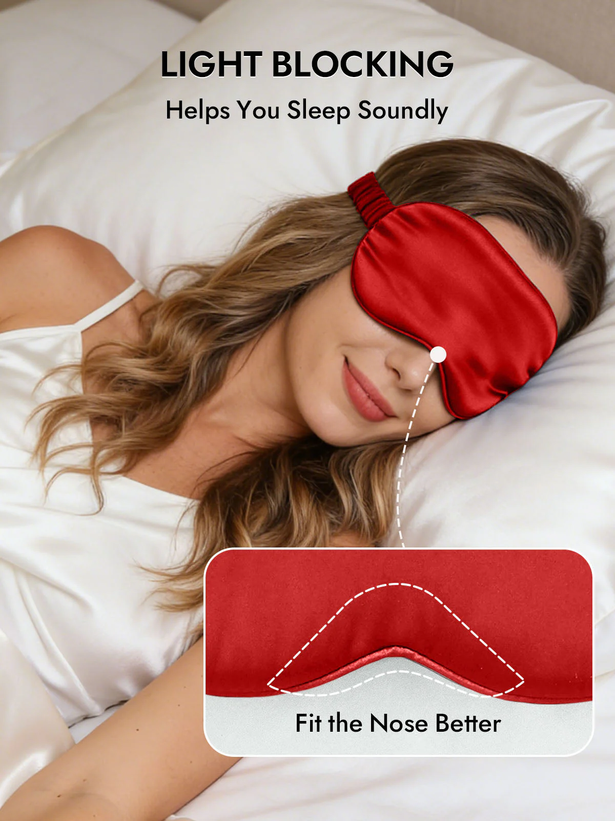 100% Mulberry Silk Sleep Eye Mask with Elastic Band - Image 45