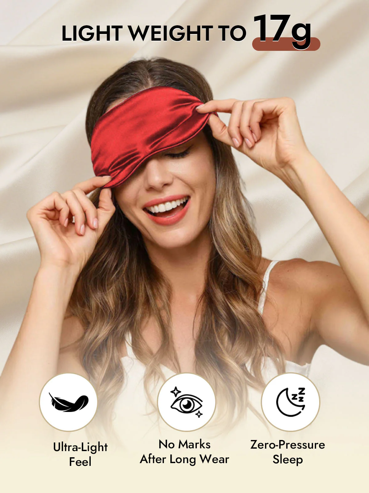 100% Mulberry Silk Sleep Eye Mask with Elastic Band - Image 47