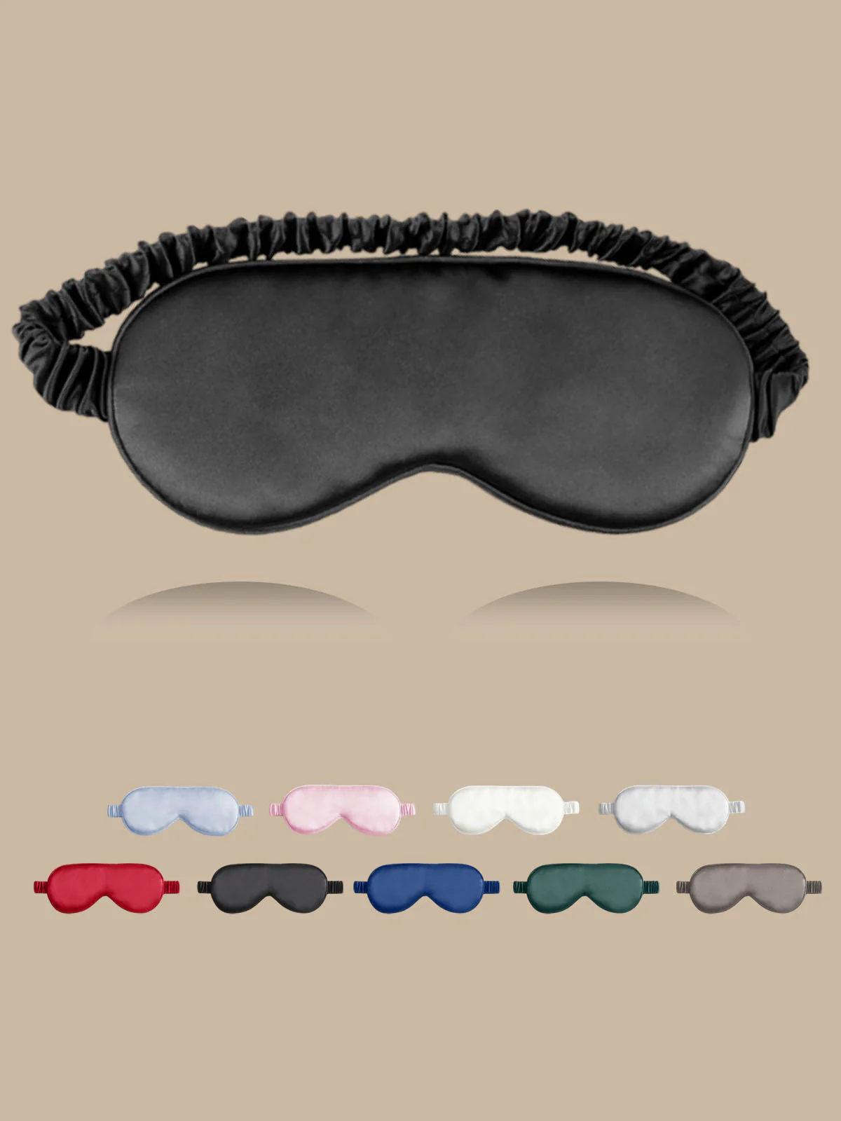 100% Mulberry Silk Sleep Eye Mask with Elastic Band - Image 8