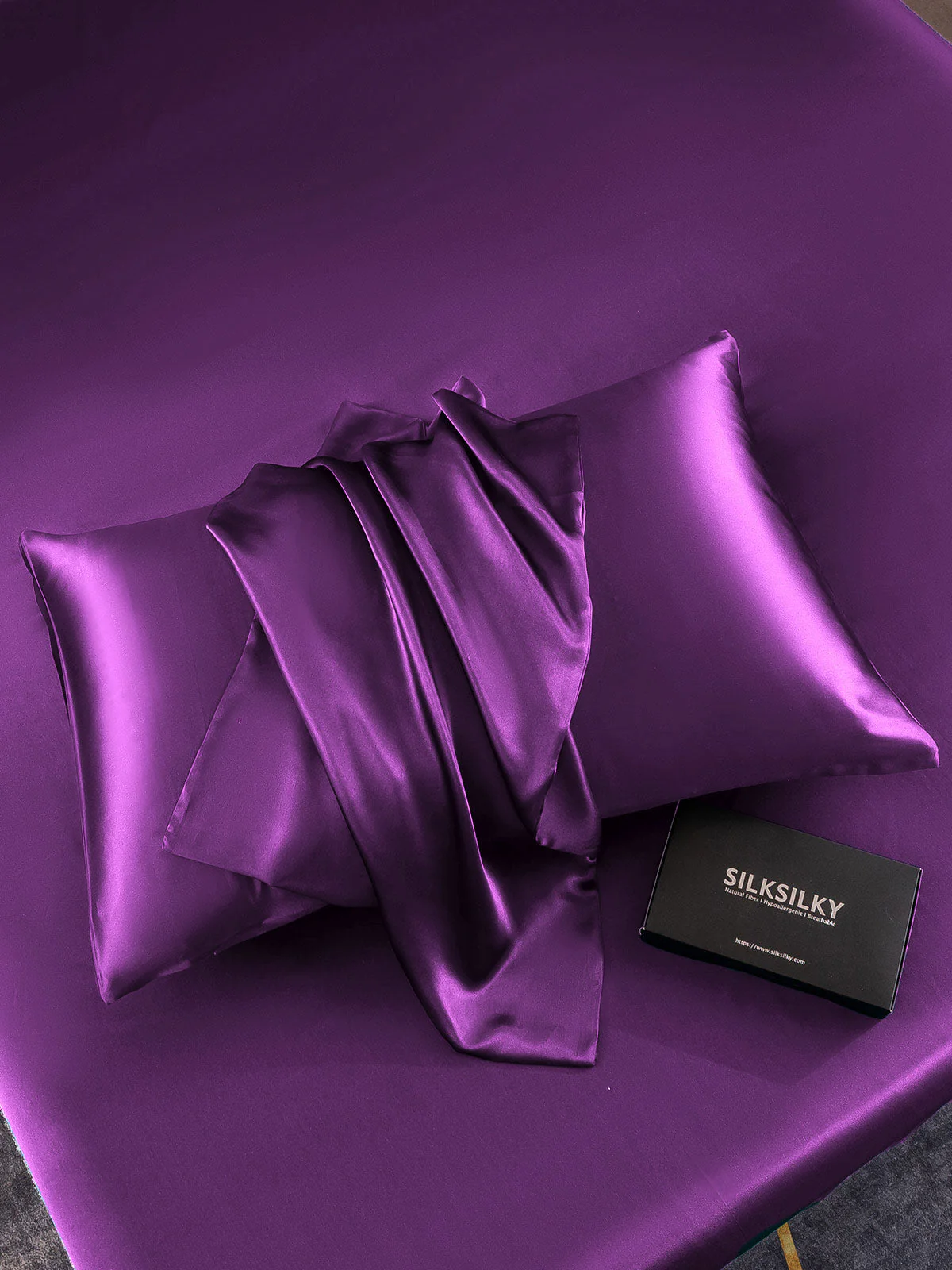 19Momme 100% Mulberry Silk Pillowcase - Hidden Zipper - Image 85