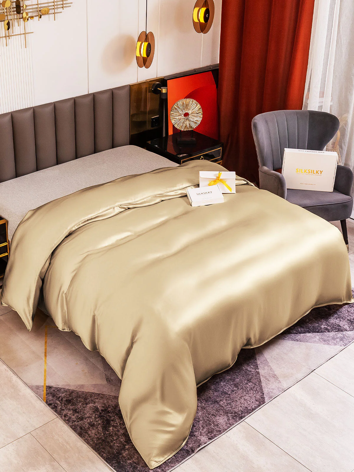 19Momme Mulberry Silk Seamless Duvet Cover - Image 54