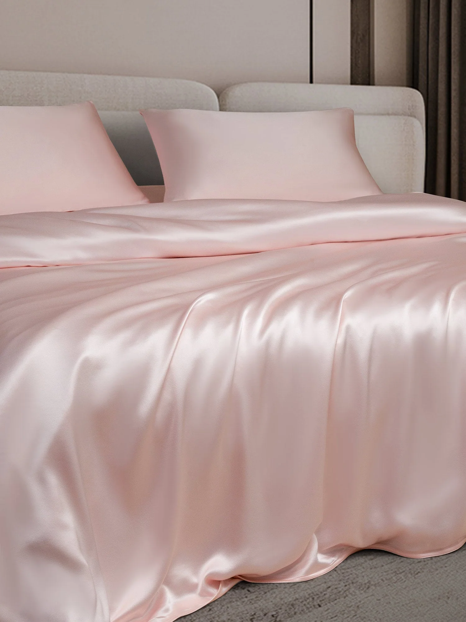 19Momme 3Pcs Silk Set Duvet Cover+2x Pillowcases - Image 3