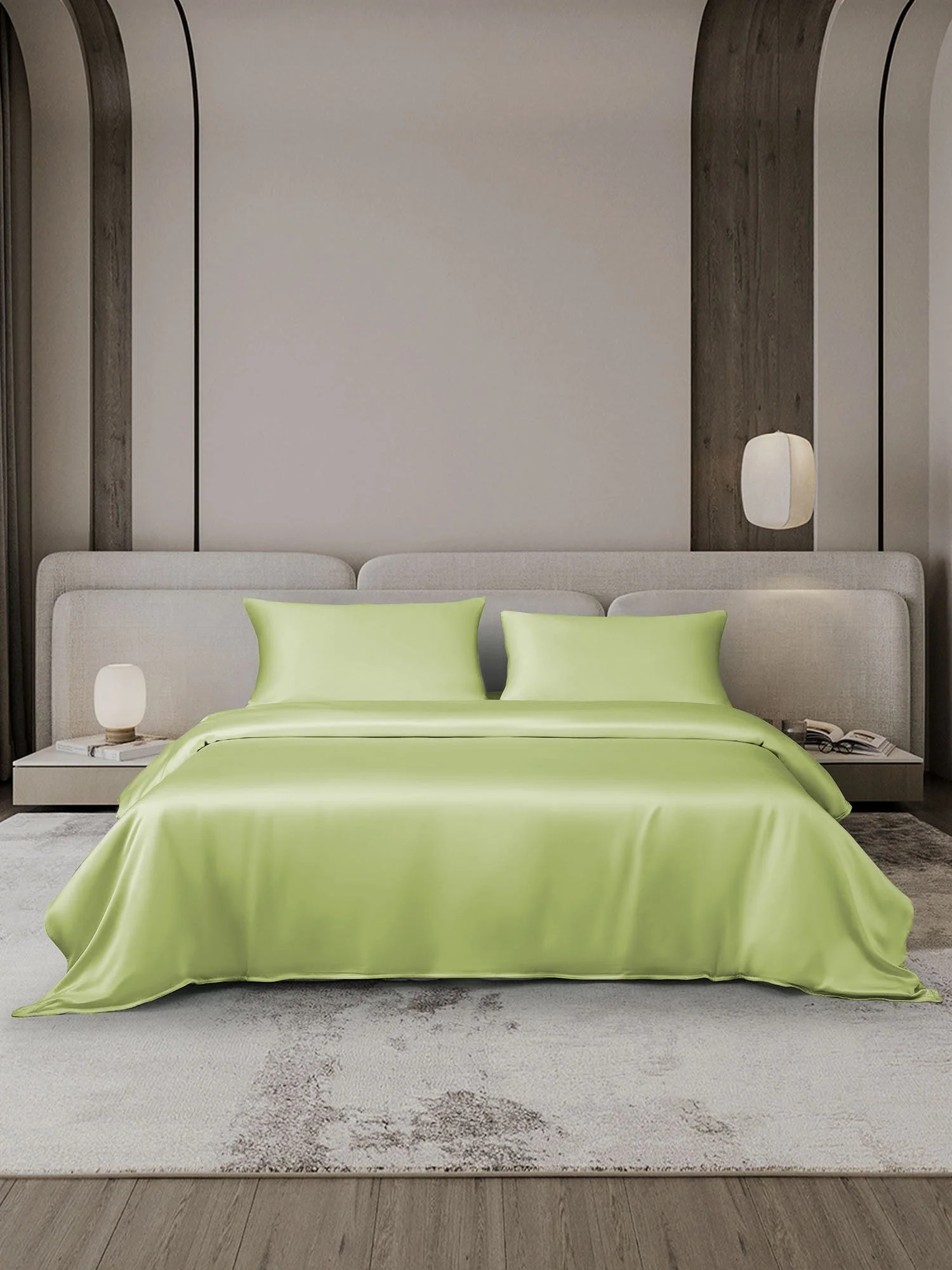 19Momme 3Pcs Silk Set Duvet Cover+2x Pillowcases - Image 48