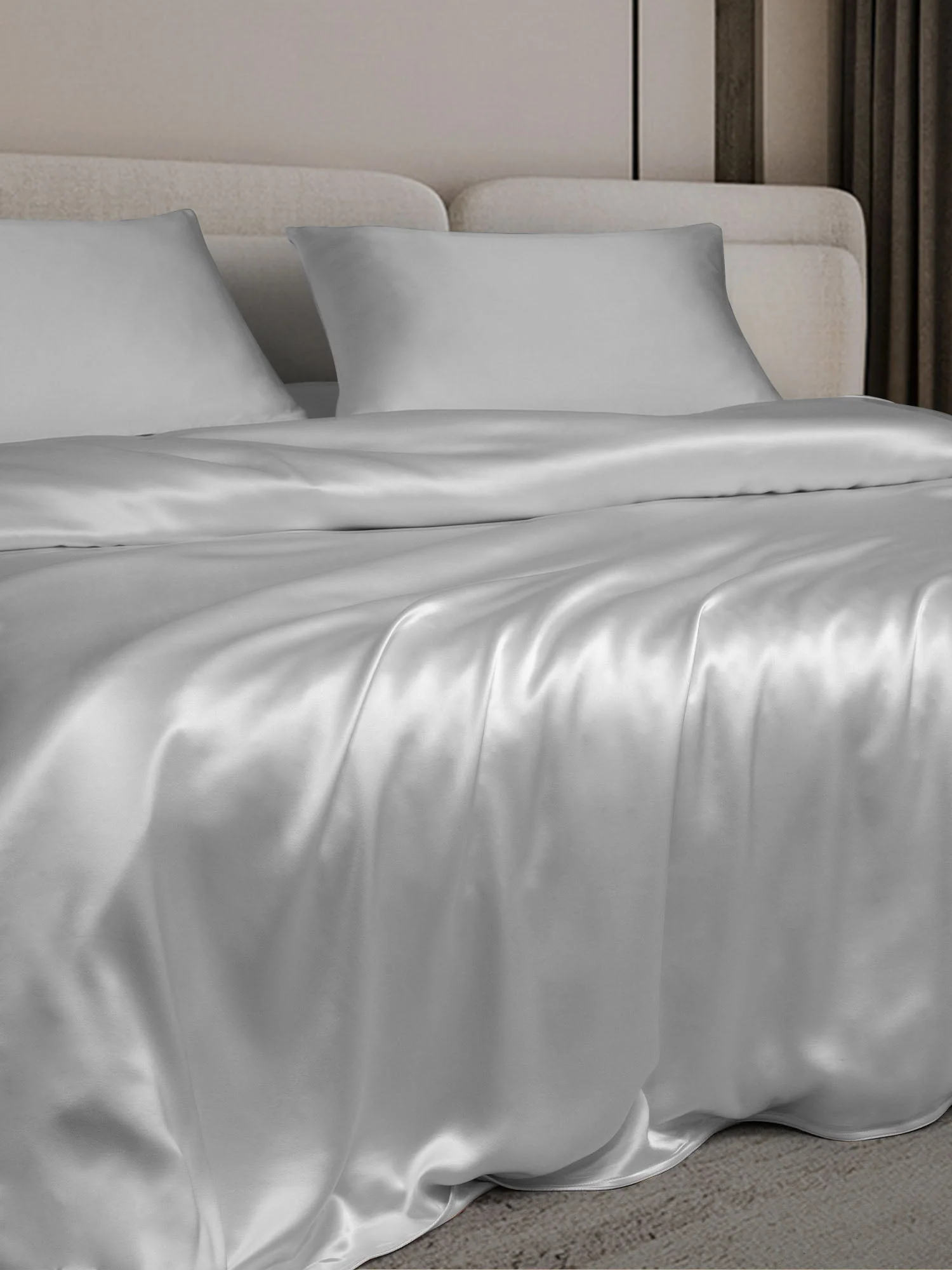 19Momme 3Pcs Silk Set Duvet Cover+2x Pillowcases - Image 65