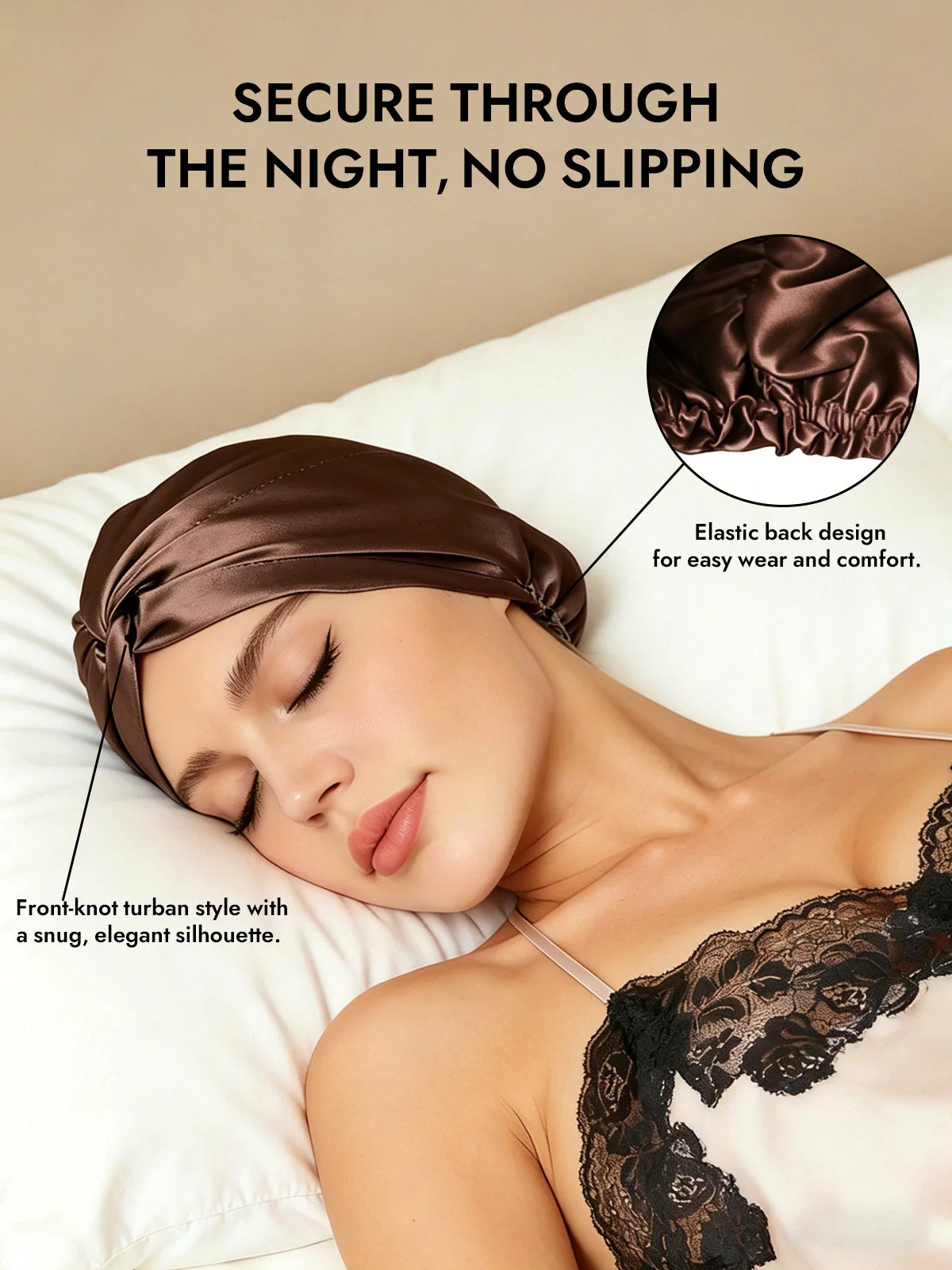 Pure Silk Knot-Front Hair Bonnet - Image 70