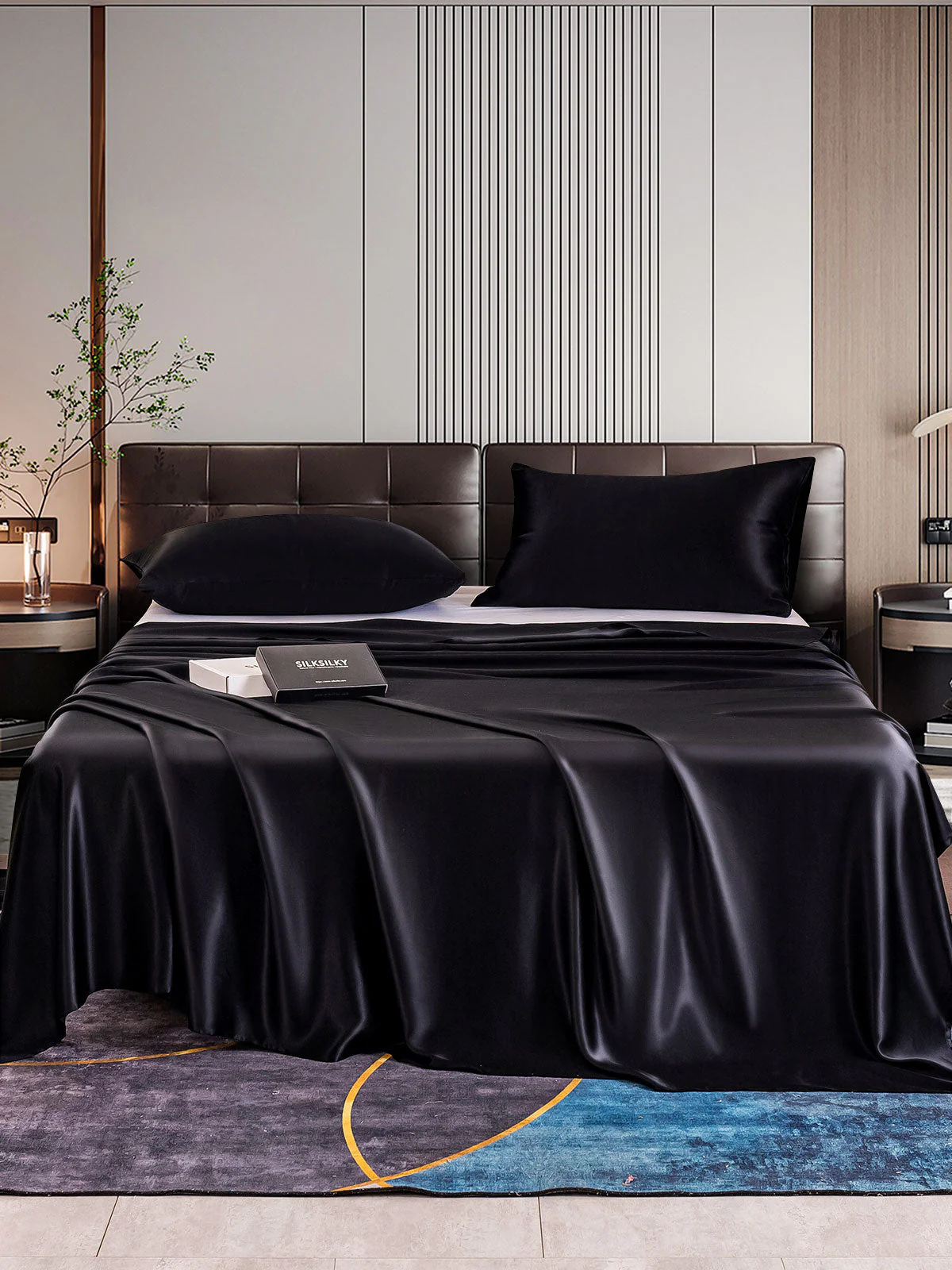 22Momme 3Pcs Silk Set Flat Sheet+2x Pillowcases - Image 27