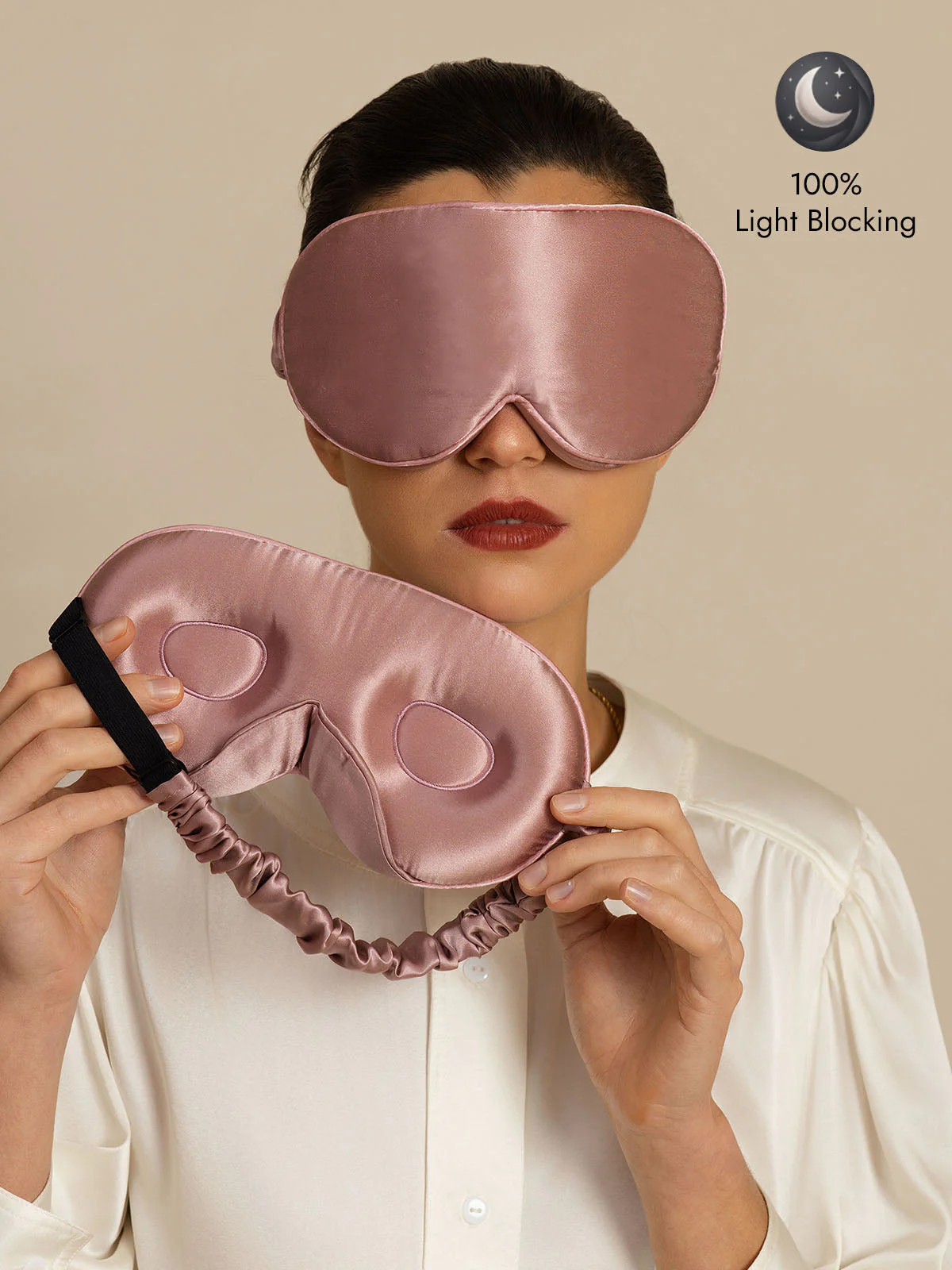 22 Momme Pure Silk 3D Sleep Mask With Upgraded Nose Wings