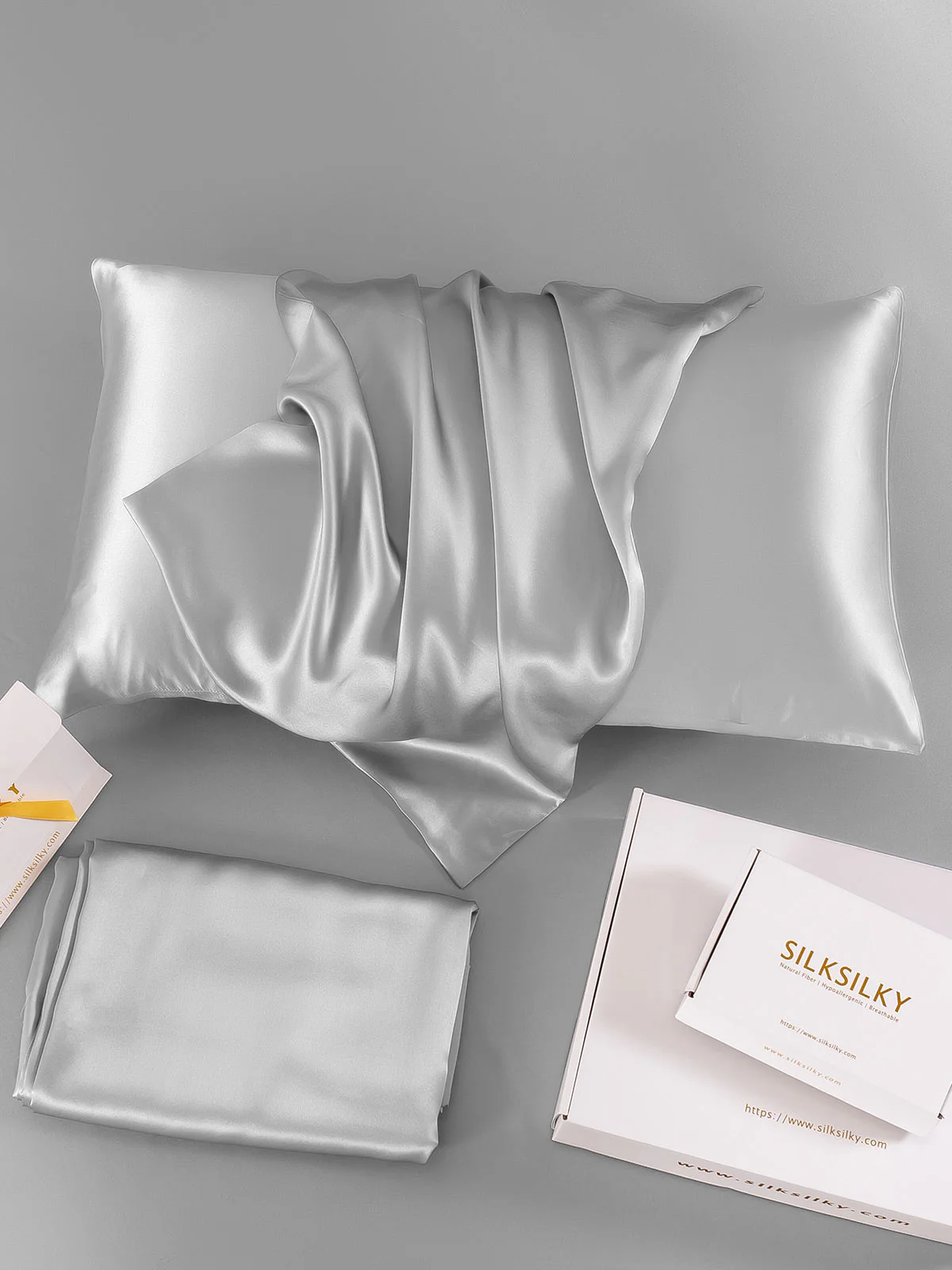 19Momme 100% Mulberry Silk Pillowcase - Hidden Zipper - Image 53