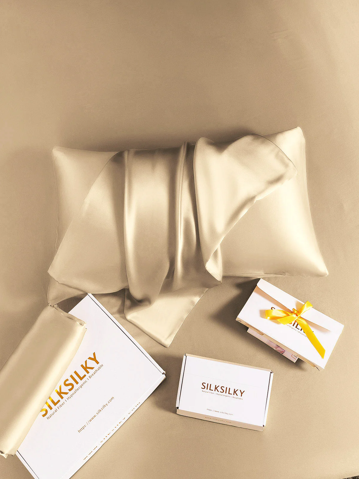 19Momme 100% Mulberry Silk Pillowcase - Hidden Zipper - Image 48