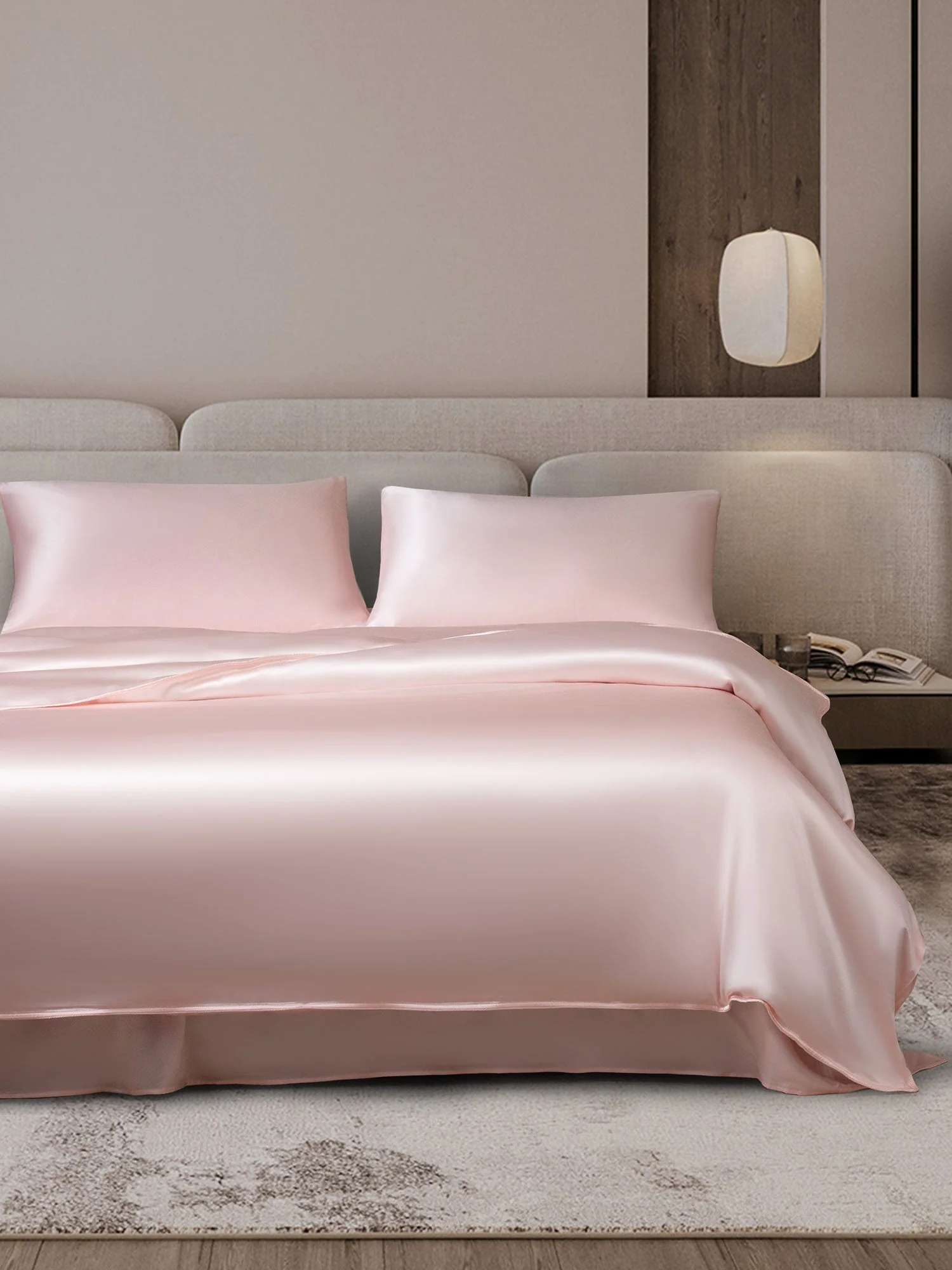 22Momme 4Pcs Silk Set Duvet Cover+Flat Sheet+2x Pillowcases - Image 39