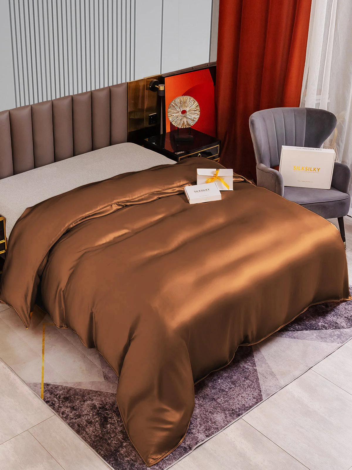 22Momme Mulberry Silk Seamless Duvet Cover - Image 10