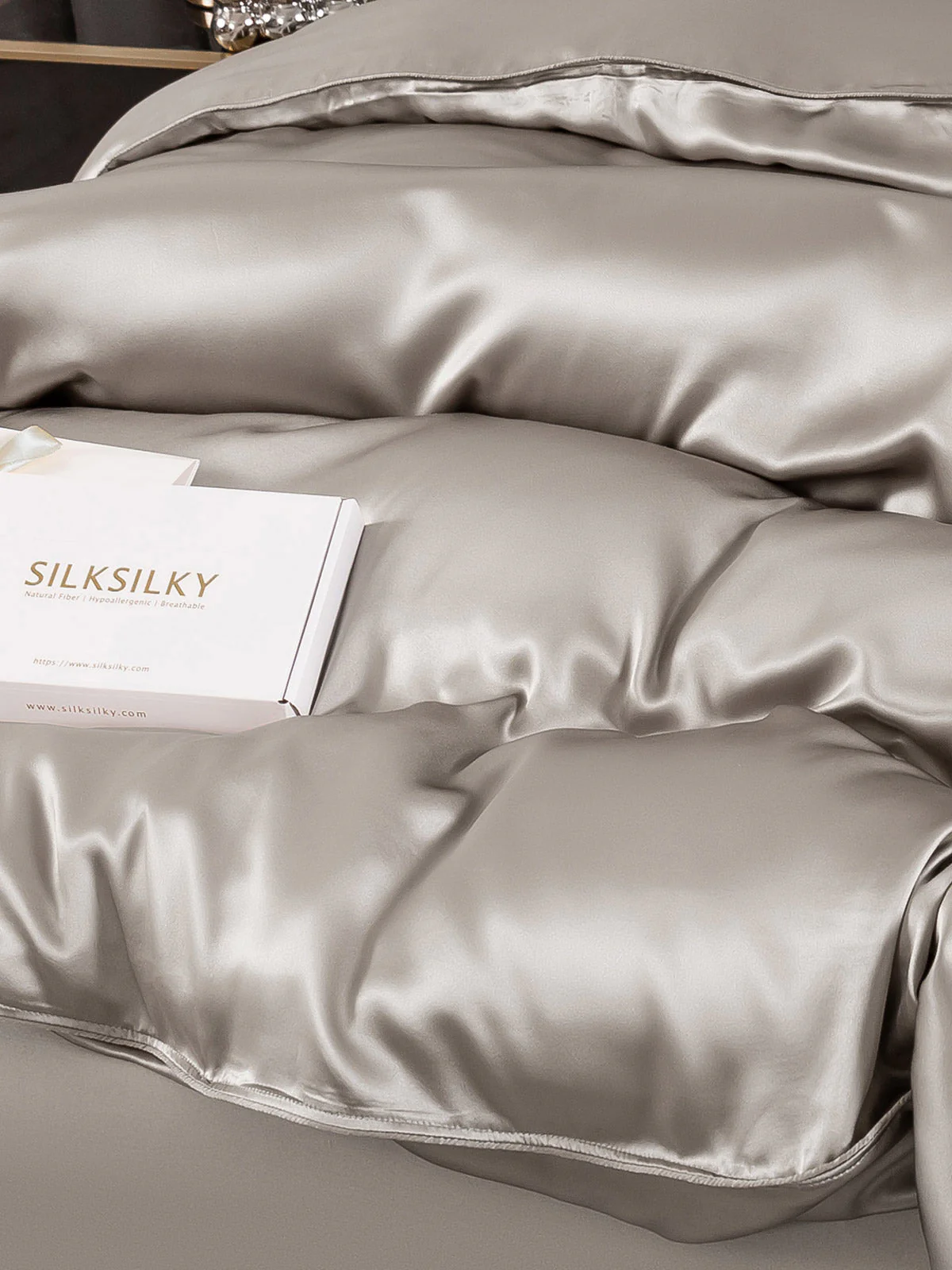 22Momme Mulberry Silk Seamless Duvet Cover - Image 25