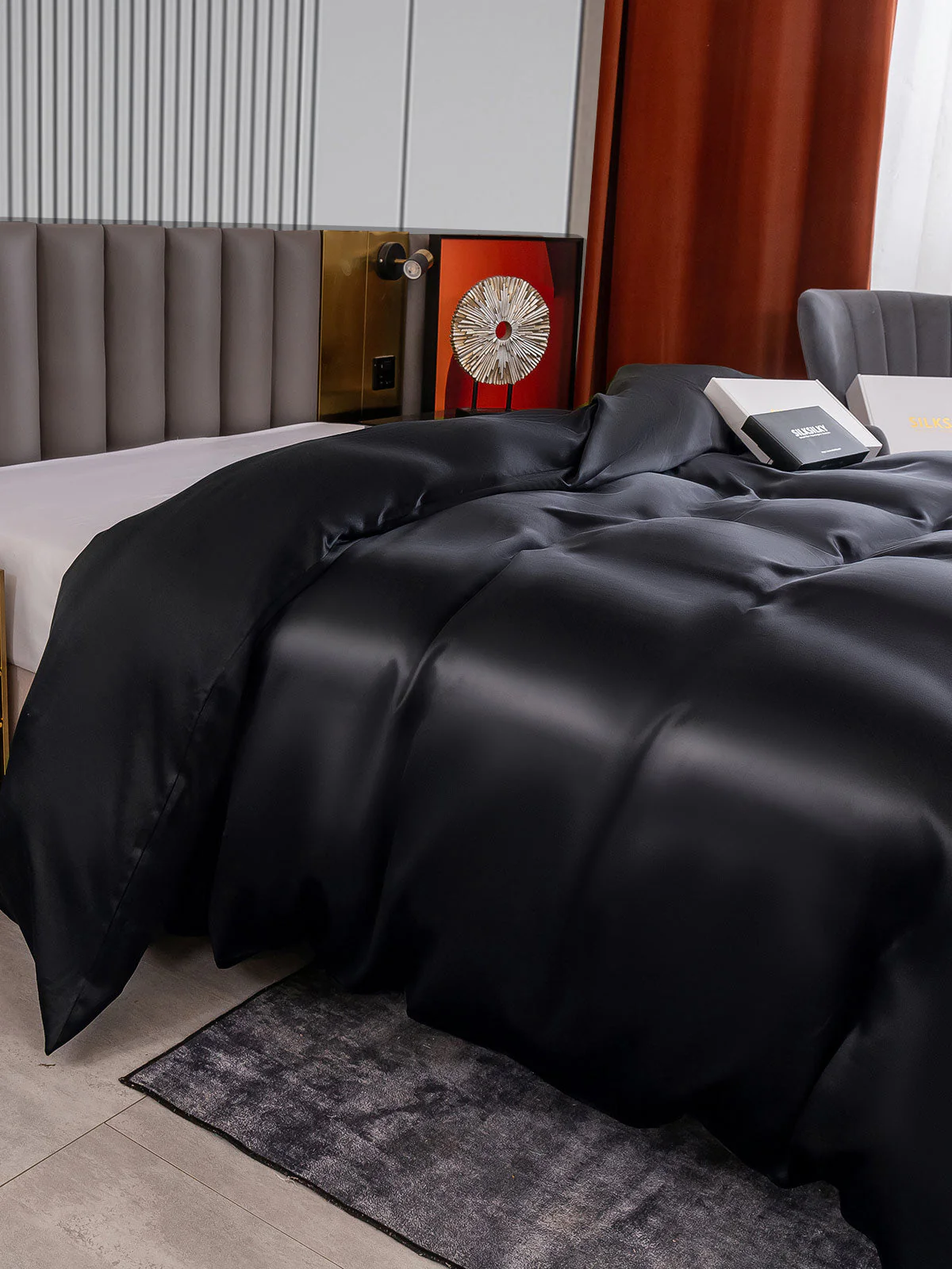 22Momme Mulberry Silk Seamless Duvet Cover - Image 28
