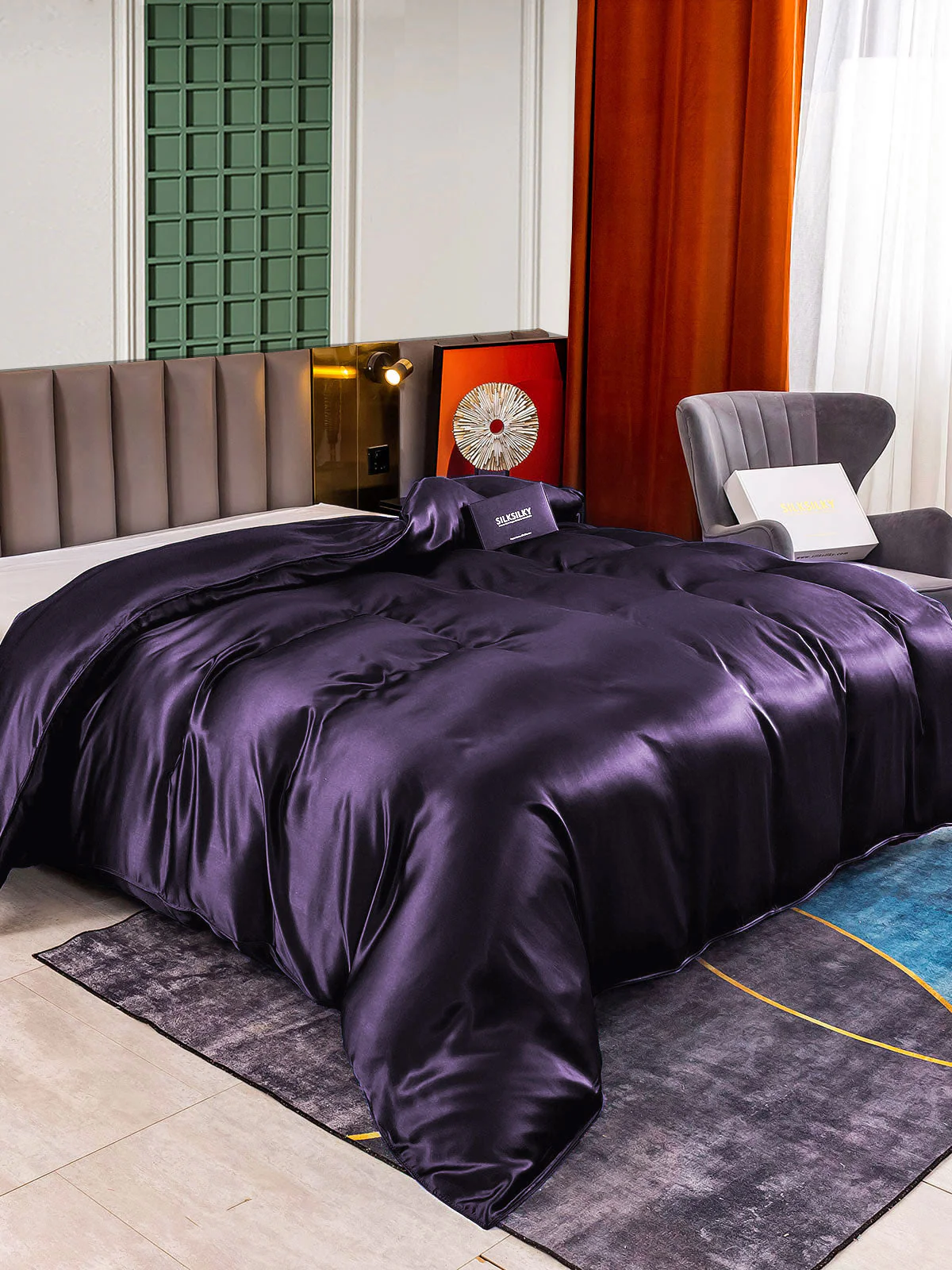 22Momme Mulberry Silk Seamless Duvet Cover - Image 49