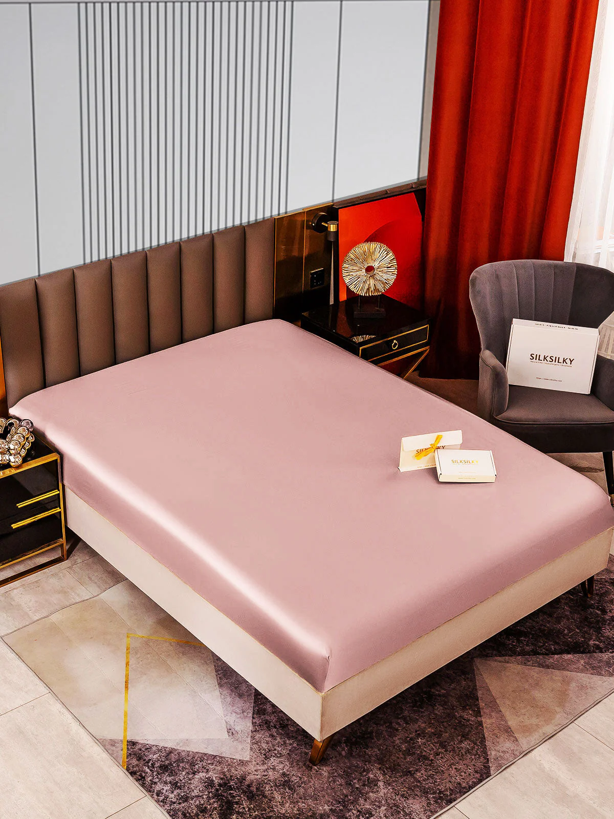 22Momme Mulberry Silk Seamless Fitted Sheet - Image 59