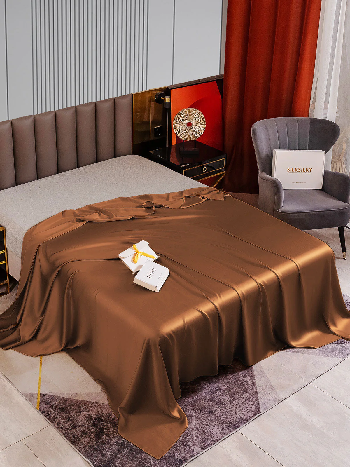 22Momme Mulberry Silk Seamless Flat Sheet - Image 40