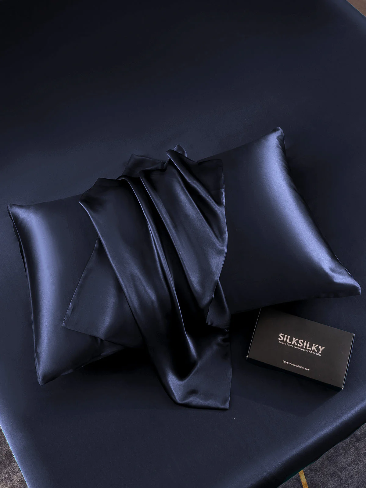 2Pcs 22Momme Pure Silk Pillowcases Bundle - Envelope Closure - Image 14