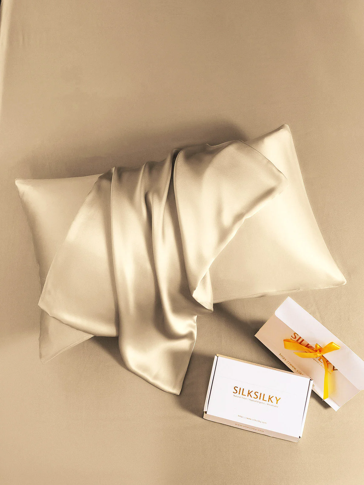2Pcs 22Momme Pure Silk Pillowcases Bundle - Envelope Closure - Image 40