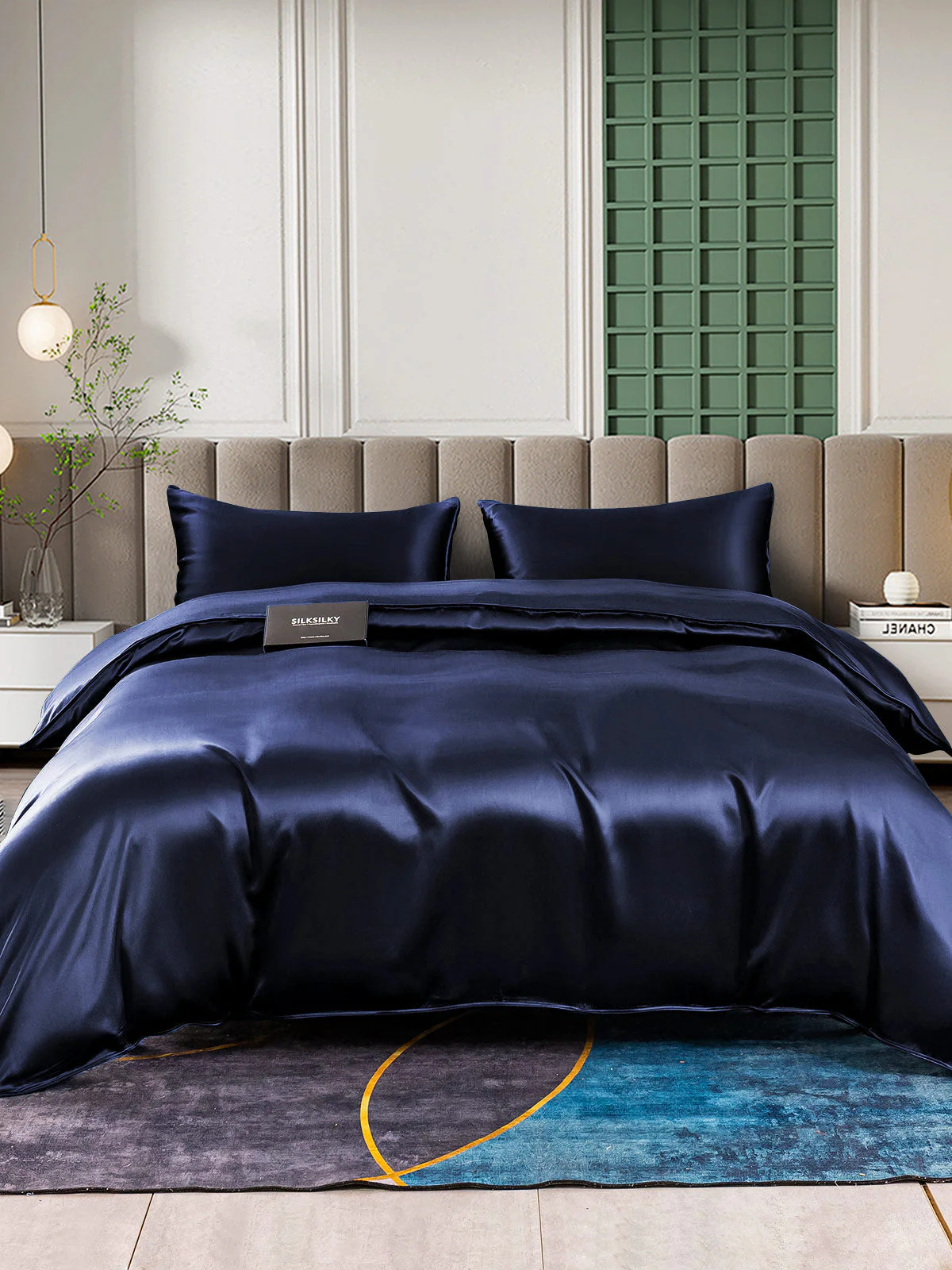 25Momme 3Pcs Silk Set Duvet Cover+2x Pillowcases - Image 7