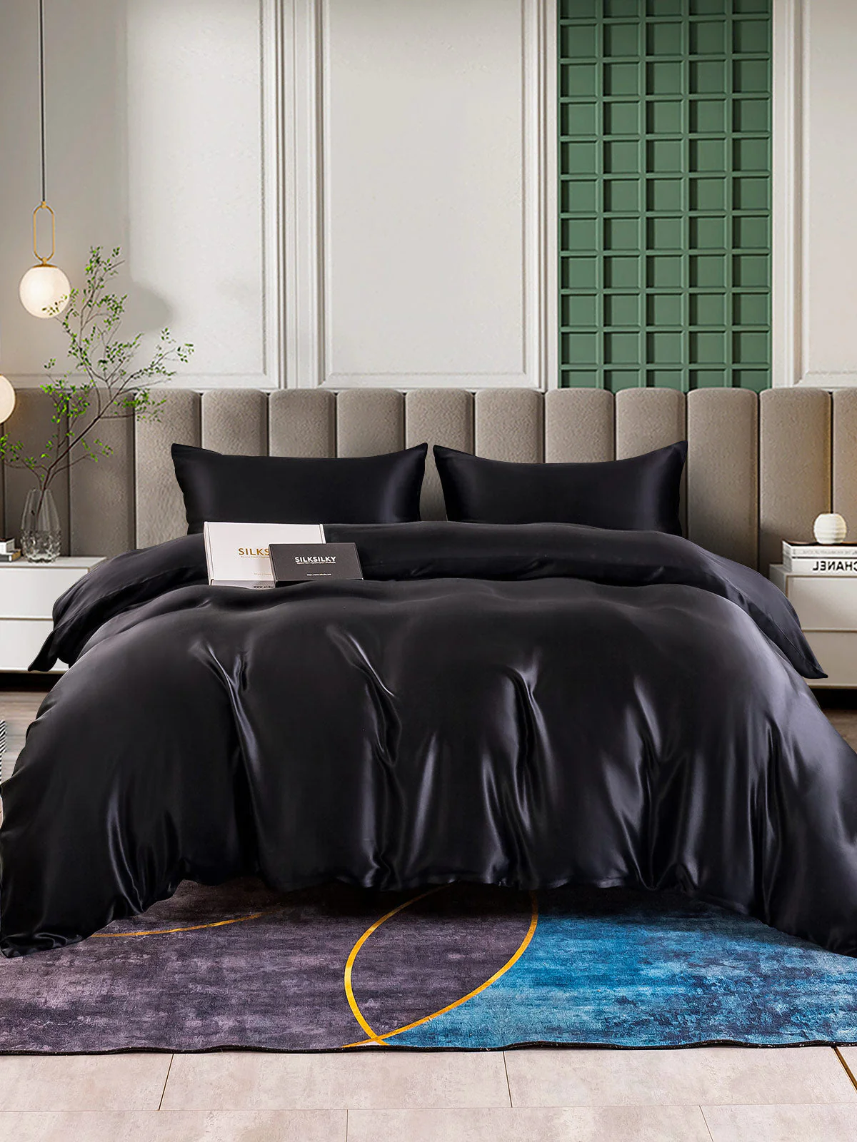25Momme 4Pcs Silk Set Duvet Cover+Fitted Sheet+2x Pillowcases - Image 22