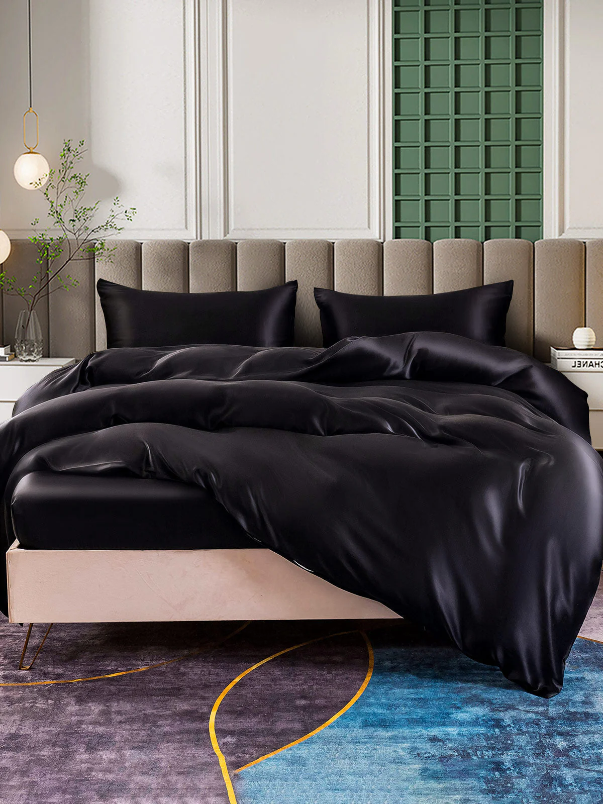25Momme 4Pcs Silk Set Duvet Cover+Fitted Sheet+2x Pillowcases - Image 26