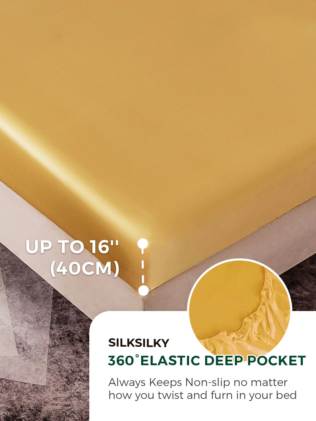 25Momme 4Pcs Silk Set Duvet Cover+Fitted Sheet+2x Pillowcases - Image 47
