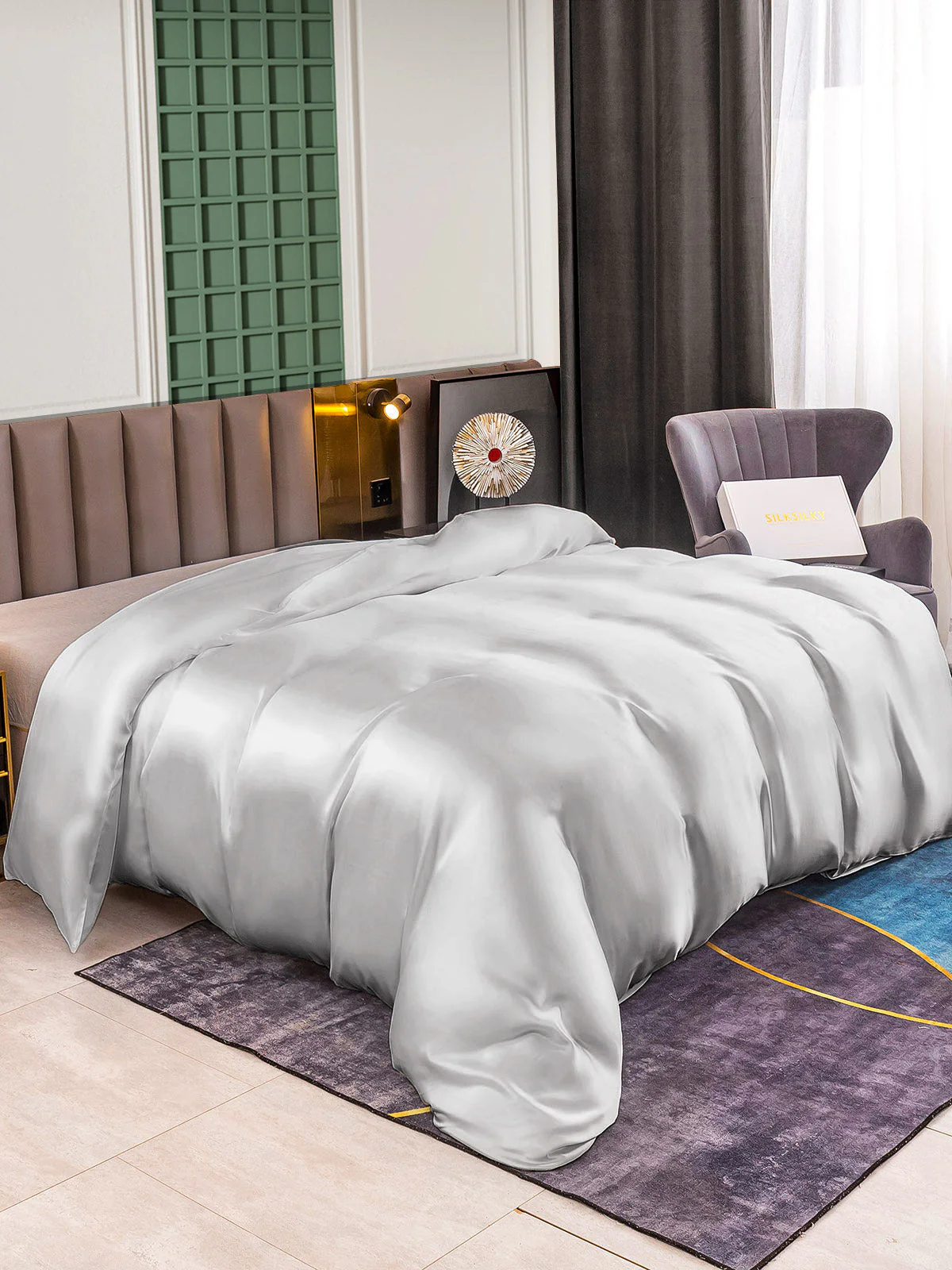 25Momme Mulberry Silk Seamless Duvet Cover (WITHOUT PILLOWCASES) - Image 21