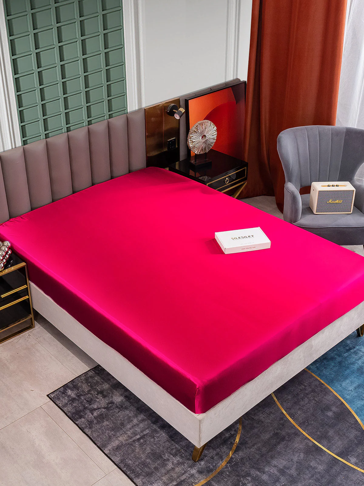 25Momme Mulberry Silk Seamless Fitted Sheet - Image 46