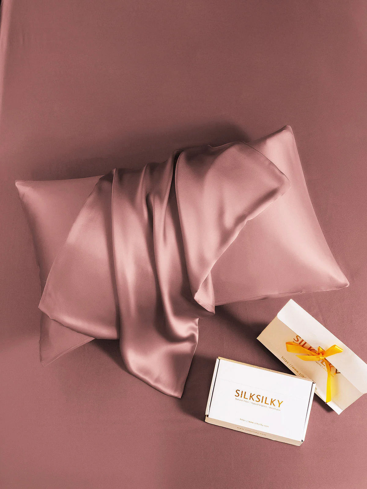 2Pcs 19Momme Pure Silk Pillowcases Bundle - Hidden Zipper - Image 68