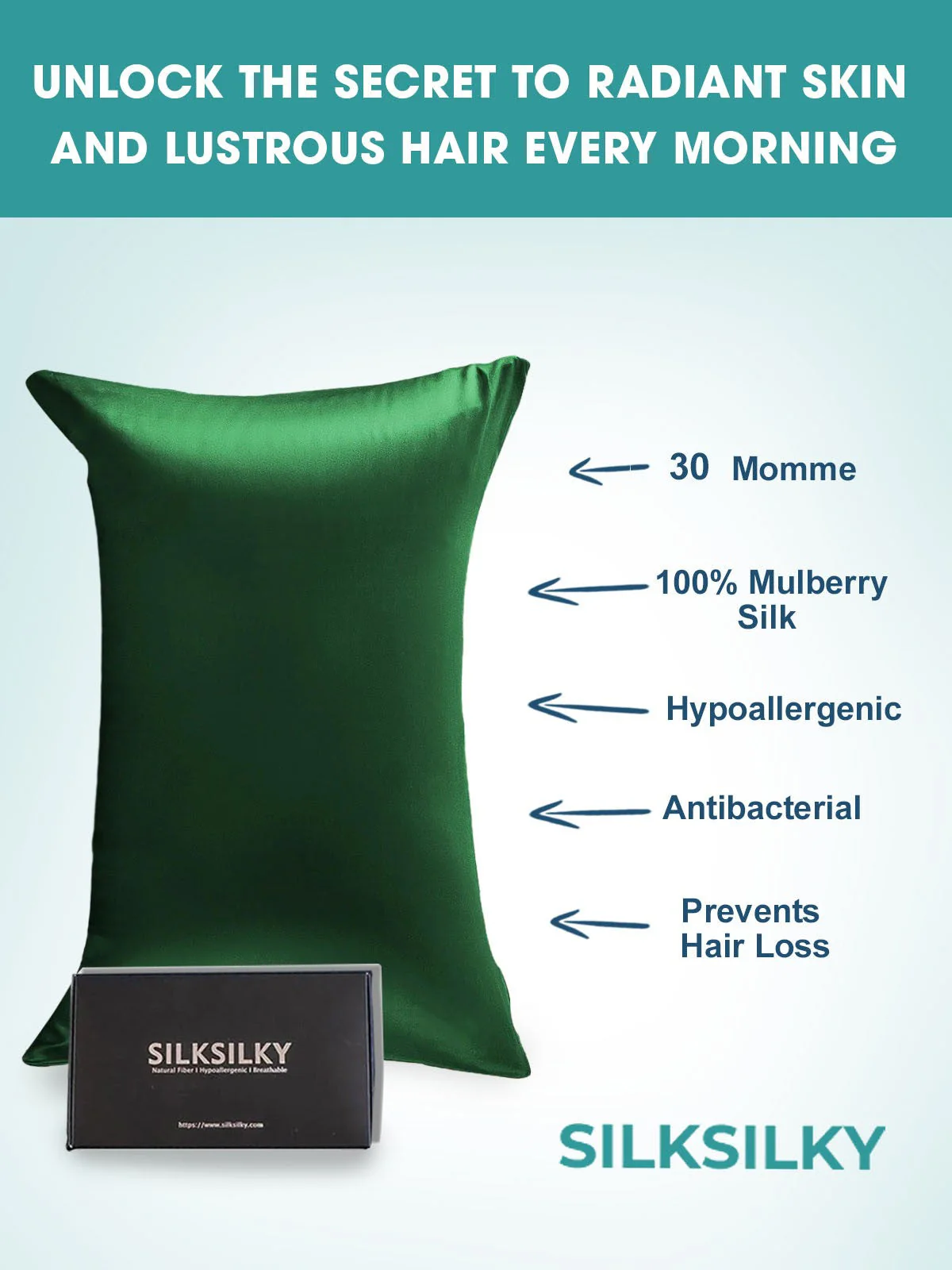 2Pcs 30Momme 100% Silk Pillowcases Bundle- Envelope - Image 36