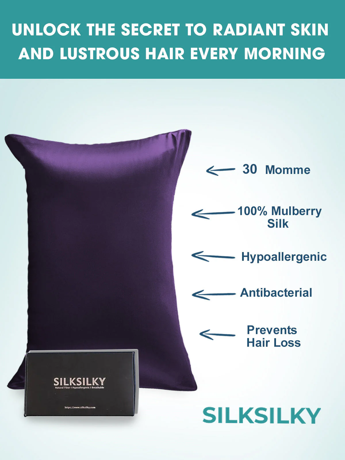 2Pcs 30Momme 100% Silk Pillowcases Bundle- Envelope - Image 61