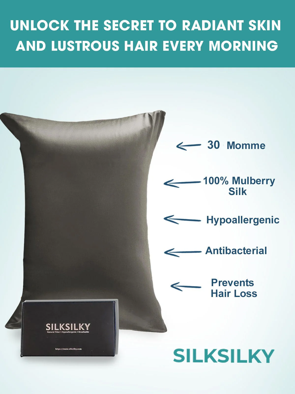 30Momme Luxurious 100% Silk Pillowcase - Envelope - Image 8