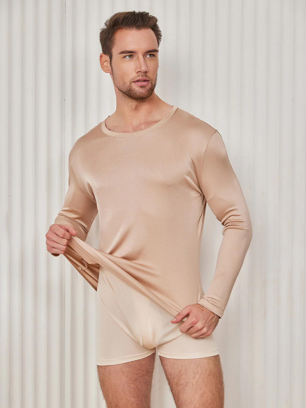Mens Fashion Silk Tee - Image 17