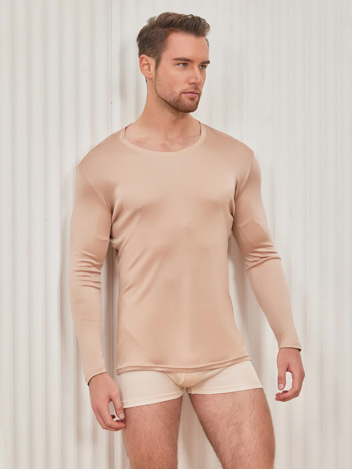 Mens Fashion Silk Tee - Image 18