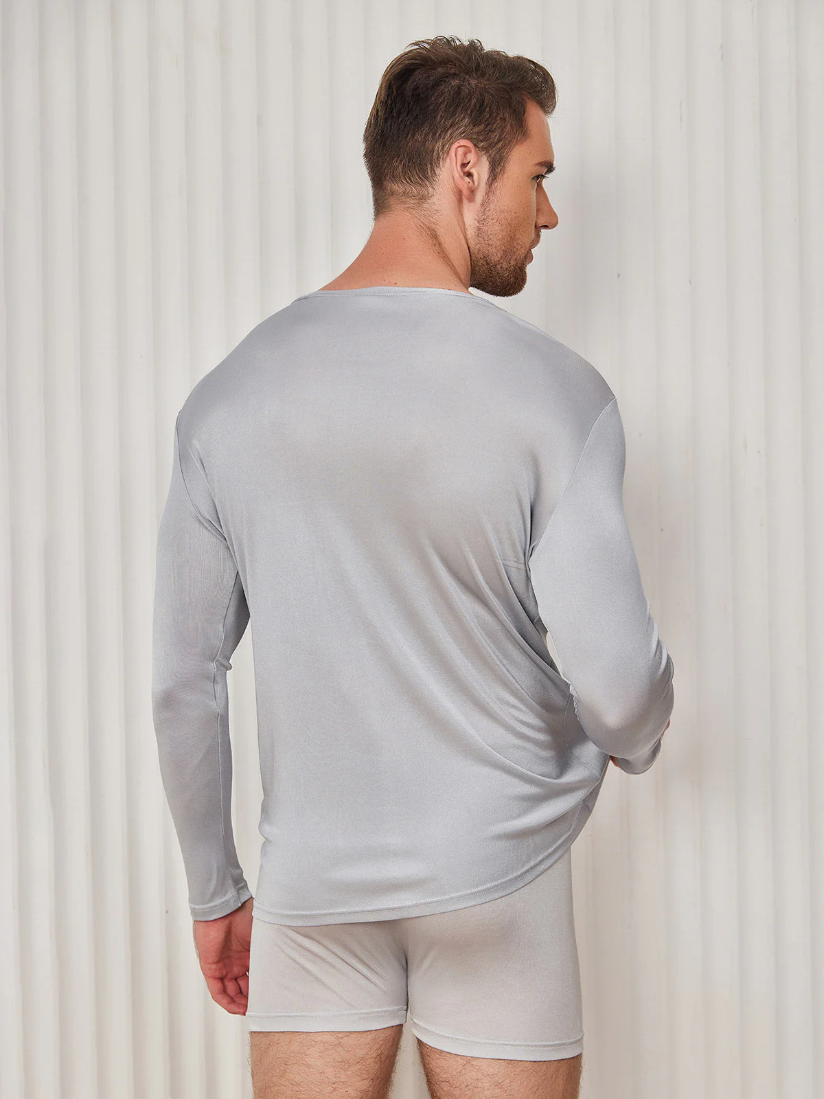 Mens Fashion Silk Tee - Image 20