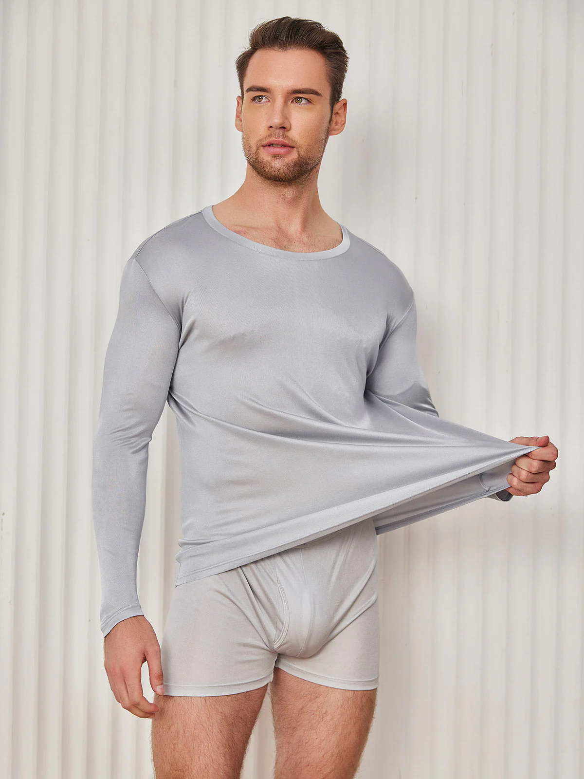 Mens Fashion Silk Tee - Image 21