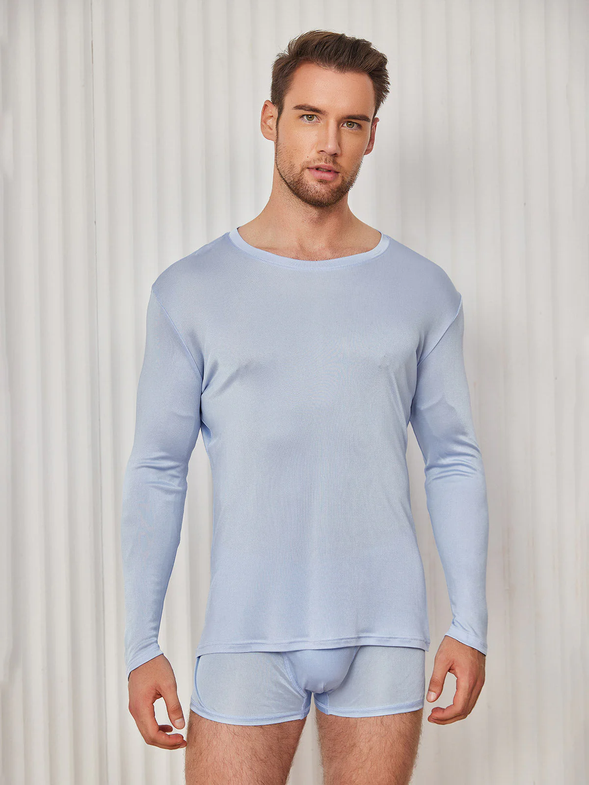 Mens Fashion Silk Tee - Image 23