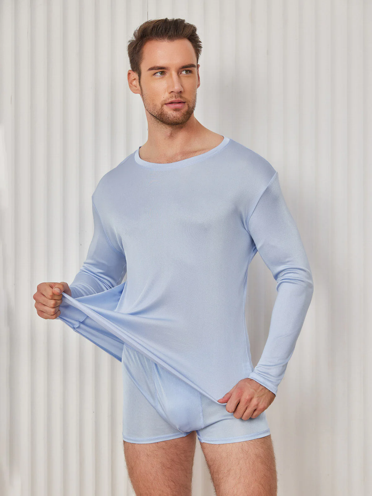 Mens Fashion Silk Tee - Image 26