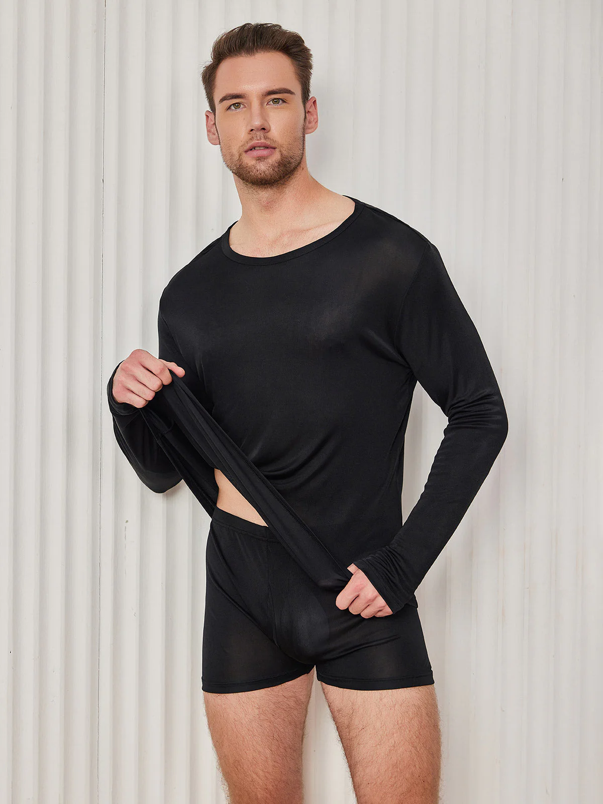 Mens Fashion Silk Tee - Image 6