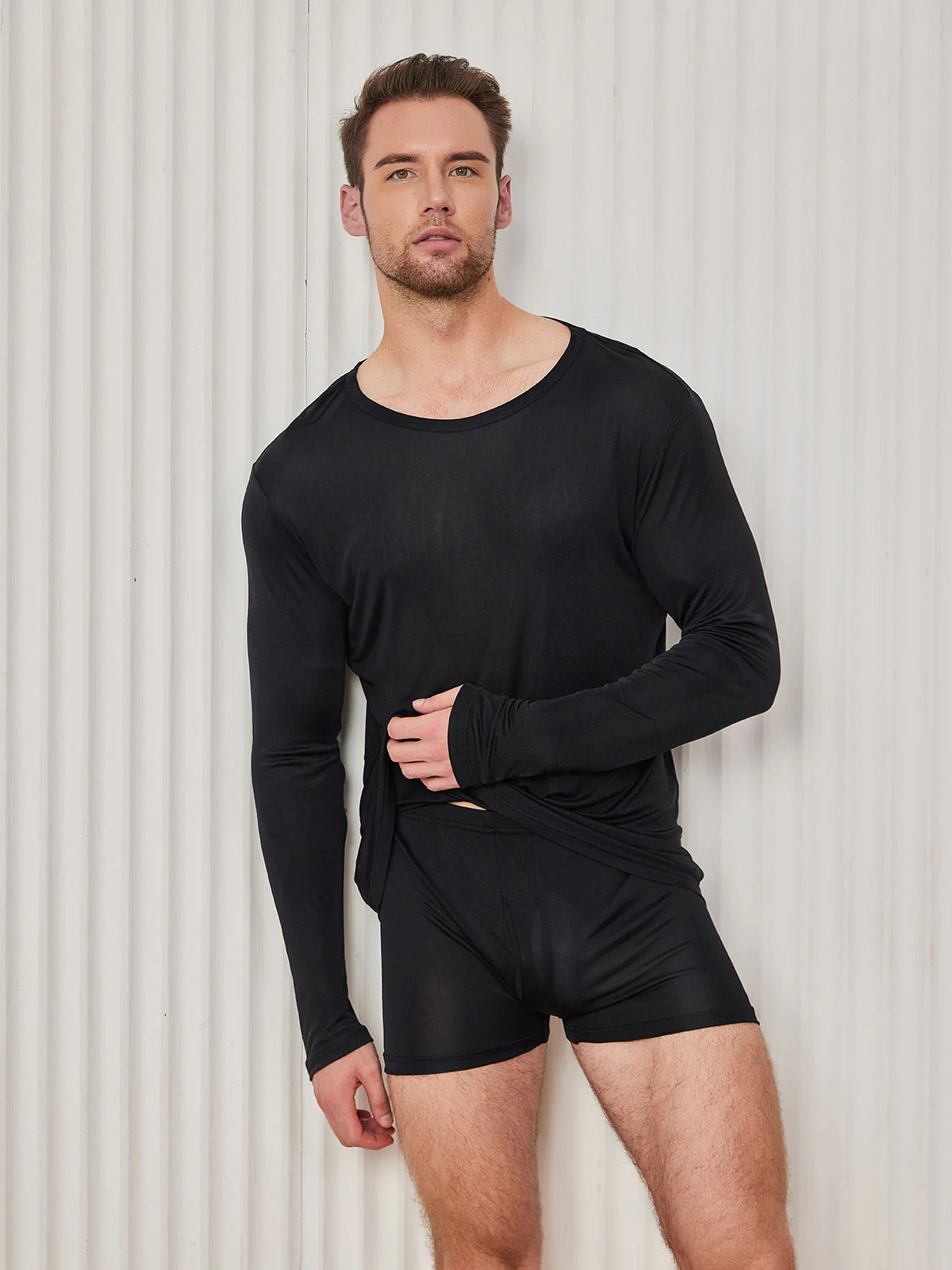 Mens Fashion Silk Tee - Image 8